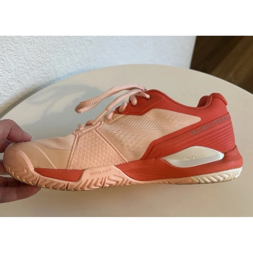Women's WILSON Rush Pro 3.5 Tennis Shoes Sneakers WRS327320 Size 6.5 PEACH CORAL - Picture 2 of 9